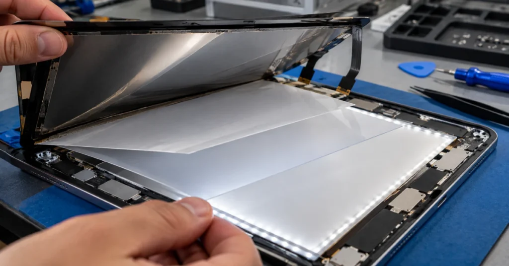 ipad screen backlight layer repair